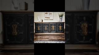 Strip and Black wash Vintage credenza