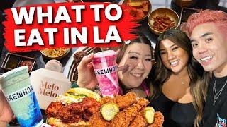 WHAT TO EAT IN LA! Los Angeles Food Tour (TikTok Viral Smoothies, Korean BBQ, Nashville Hot Chicken)