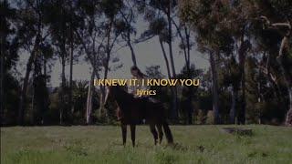 Gracie Abrams - I Knew It, I Know You (Lyrics)