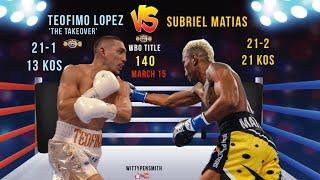 Teofimo Lopez VS Subriel Matias Is A GREAT Match! Dangerous For Both Fighters. #Reaction #Boxing