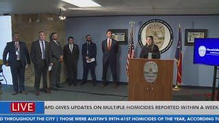 4 homicides in 1 week: Austin police give update on investigations