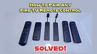 Amazon Fire TV Remote Control Pairing - SOLVED!