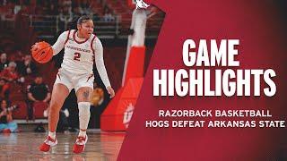 Highlights: Hogs Defeat Arkansas State | RAZORBACK BASKETBALL