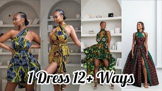 Infinity dress Tutorial | How to style a convertible Dress 12+ Ways | #Ankara Infinity Dress