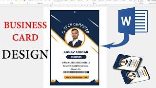 How to Design a professional business card in Microsoft word