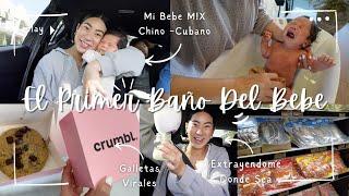 El Primer Baño Del Bebe + Mi Bebe Mix   + Les Mostrare Mis Chichis?!