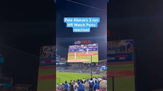 Pete Alonso’s 3 run Mets Watch Party fan reaction @ Citi Field #mets #baseball #lfgm #mlb