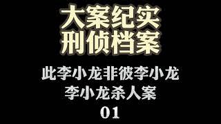 大案纪实【刑侦档案】有声小说 李小龙杀人案01