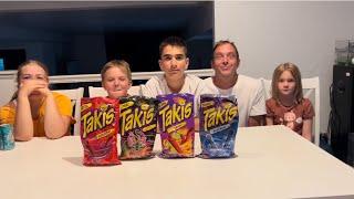 The spicy taki challenge with the family!