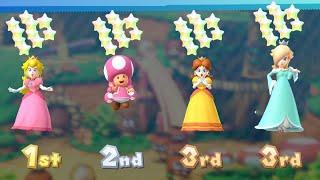 Mario Party 10 Mushroom Park - Peach vs Toadette vs Rosalina vs Daisy (Very Hard)