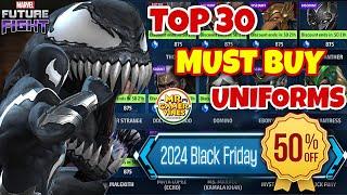 Black Friday 2024  TOP 30 Must Buy All Uniforms 50% off Sale | Marvel Future Fight