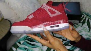 Air Jordan 4 Retro Claret Red/White #shoesaddict #shoesreview