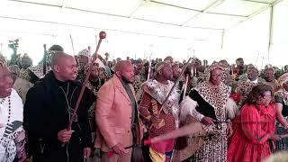 Zulu Regiments and Buthelezi family at Prince Mangosuthu Buthelezi cleansing ceremony