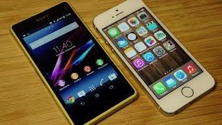 iPhone 5S vs Xperia Z1 Compact: обзор-сравнение [Mobiltelefon.ru]