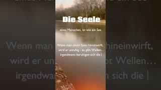 Die Seele ist wir ein See ... #liebe #zitate #sprüche #traurig #leben #gedanken #beziehung #love