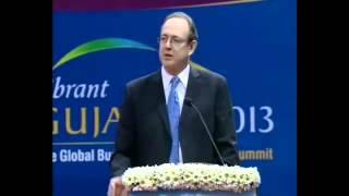 British envoy in India Sir James Bevan speaks at the Vibrant Gujarat summit 2013