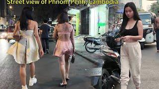 Nightlife    How is Phnom Penh, Cambodia now? Walking Street nightlife scene. So many beauties!2024