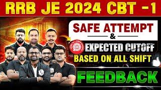 RRB JE 2024 CBT-1 Safe Score | RRB JE 2024 Most Expected Cut-off | Ask us Anything | RRB JE 2024