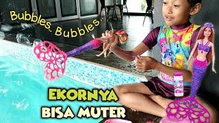 Video AQILLA Kecil - Gelembung Sabun Barbie dan Glove a Bubbles  Aqilla's Diary