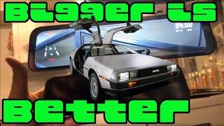 Bigger is Better: Rearview Mirror Dashcam Reviews for the DeLorean!  The 10” Mirrors are a FAIL