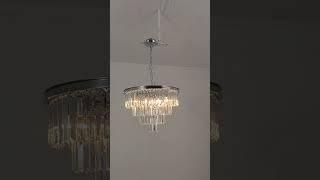 Modern silver crystal chandelier lighting for bedroom living room