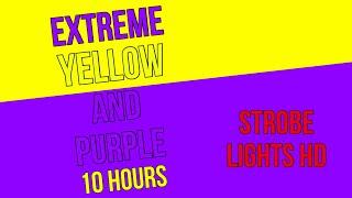 [10 HOURS] EXTREME FAST YELLOW AND PURPLE STROBE LIGHT [SEIZURE WARNING]