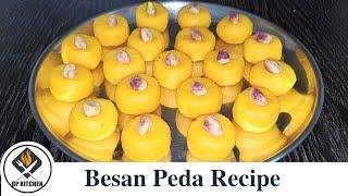 Homemade Besan Peda Recipe | Besan Coconut Peda Recipe | Instant Sweet Recipe | GP KITCHEN