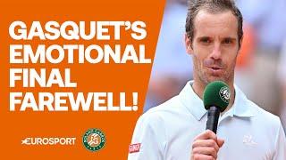 FULL EMOTIONAL FAREWELL! Richard Gasquet completes remarkable 23-year career at the French Open 