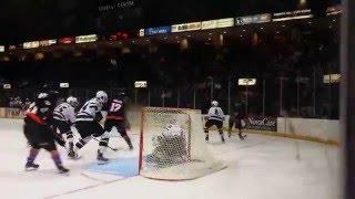 Youngstown Phantoms #24 Jason Cotton scores a goal 2/19/16 vs Cedar Rapids