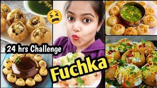 I ate Fuchka / Panipuri for 24 hours Challenge !! Stay with Ishani 