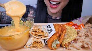 TACO BELL (NAKED CHICKEN + CHEESE SAUCE) ASMR EATING SOUNDS | NO TALKING | SAS-ASMR