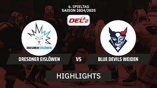 DEL2: Dresdner Eislöwen vs. Blue Devils Weiden | Highlights - 6.Spieltag | SDTV Eishockey