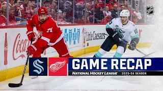 Kraken @ Red Wings 10/24 | NHL Highlights 2023