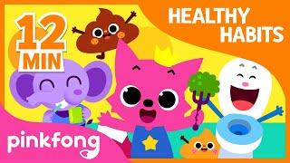 Bath Time song and 9+ songs| Healthy Habits Songs | + Compilation | Pinkfong Songs for Children