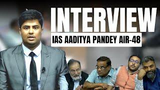 Aaditya Pandey, IAS, Rank 48 | UPSC Topper 2022 | English Medium | Mock Interview | @IASAaditya