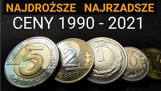 Najdroższe i najrzadsze monety 1990 - 2021 Ceny Lipiec 2022 #inflacja #numizmatyka #inwestycja