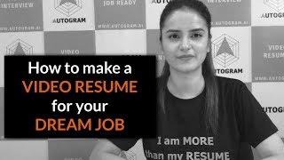 How to make a Video Resume for your Dream Job | Freshers