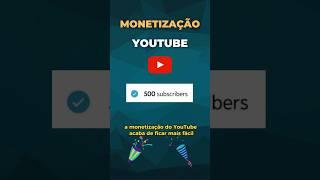 NOVA MONETIZAÇÃO DO YOUTUBE 2024 | 500 Inscritos e 3000 Horas pra Monetizar o Canal