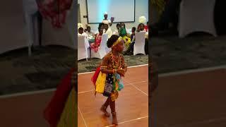 Adowa dance by father and daughter