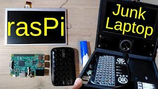 Mobile Raspberry Pi laptop computer from junk parts (and a Pi 3B)