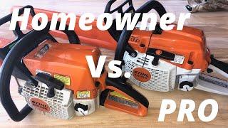 Pro Vs. Homeowner Stihl MS261c vs. MS250