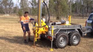 Christie drill rig trailer mounted