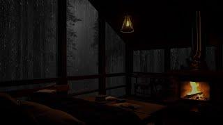 Sounds of Rain in the Forest and Fireplace: Cozy Attic for Deep Sleep ️