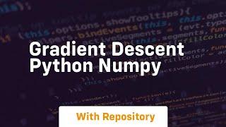 gradient descent python numpy