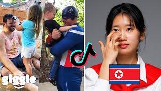 "So Touching.." North Korean girl reacts to loving American dads For the First Time