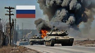 15 Minutes Ago! German LEOPARD 2A6 Tank, Fights Fiercely Destroying the Russian T-90M | in Kursk