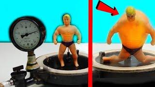 EKSPERIMEN: STRETCH ARMSTRONG VS VACUUM CHAMBER! // Si Gila Timon