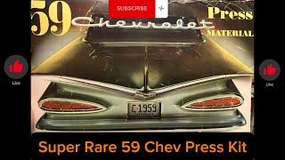 Super Rare 1959 Chevrolet Press Kit