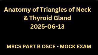 Anatomy of Triangles of Neck & Thyroid Gland