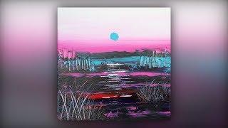 Abstract Painting / Landscape / Acrylics / Palette Knife / Demo #013